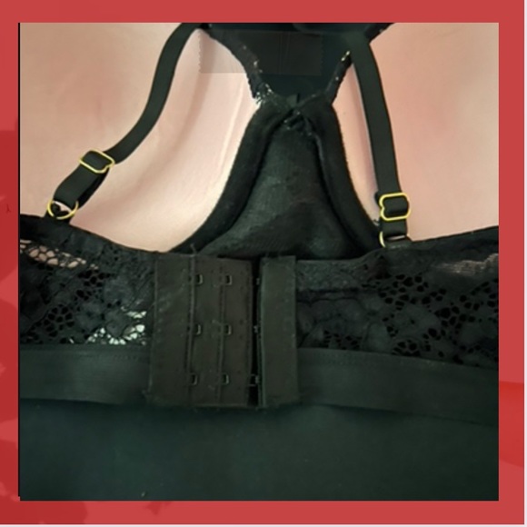 New SPREE INTIMATES BRA size 36C, pink with black lace. - Picture 6 of 7